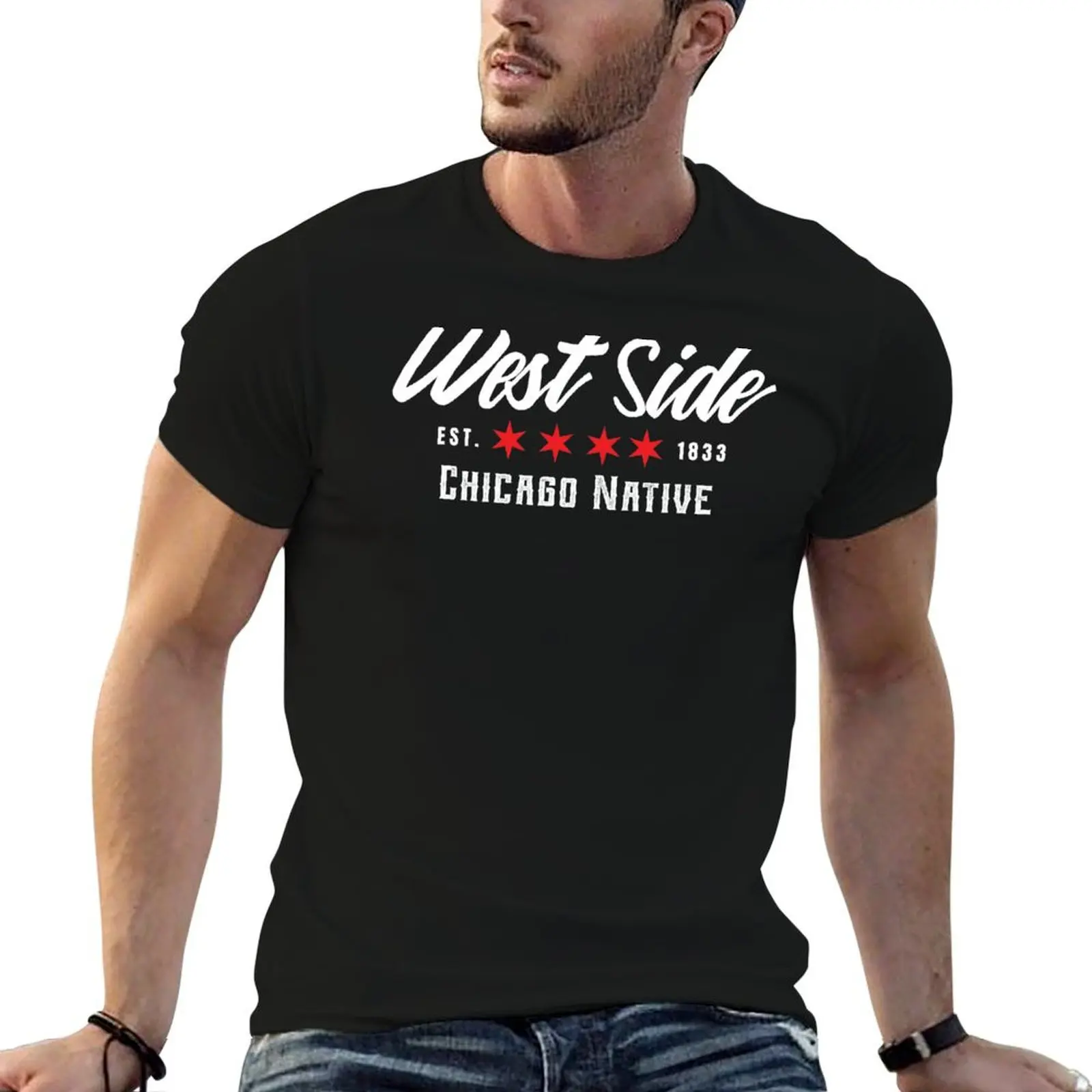 Фото West Side Chicago Native Одежда и аксессуары Футболки персонализированные таможенные роскошная мужская одежда №1
