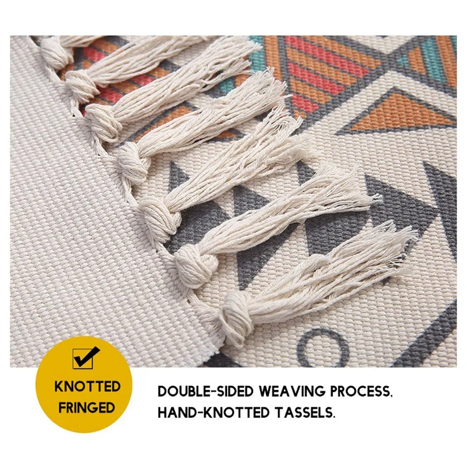 Нордические ковры хлопково-льняные коврики для гостиной марокканский ковер с