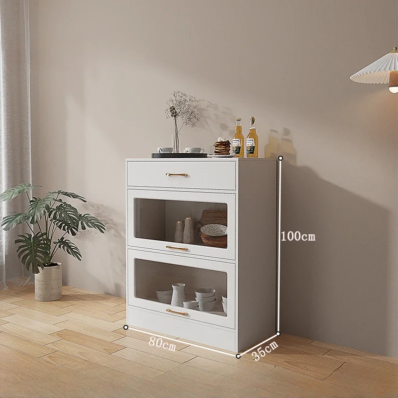 Боковой шкаф для хранения вещей стеклянный сервант спиртных напитков кухонный