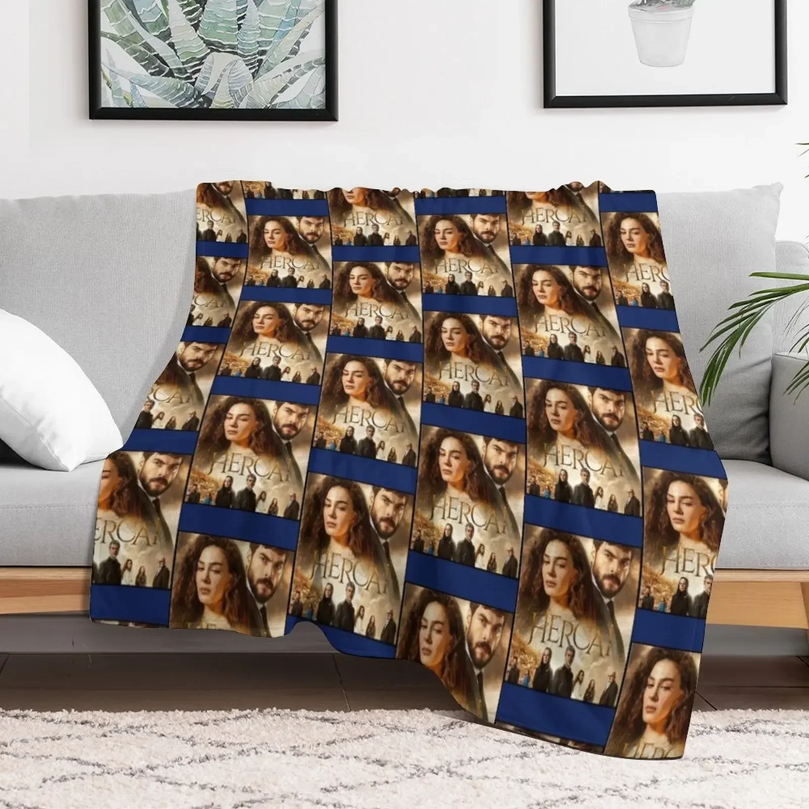 Одеяло с подушкой Hercai пледы и мягкие в клетку