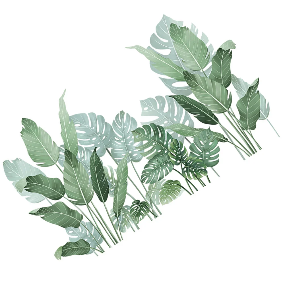 

Do It Yourself Leaf Wallpaper Decorations Living Room Porch Bedroom Stickers Household Pvc Ornaments Office Decal