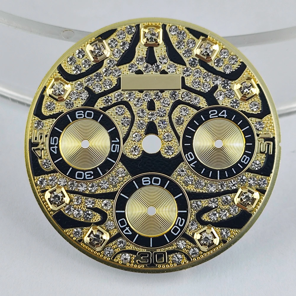 Циферблат 29 мм с логотипом Тигр роскошные часы алмазным циферблатом аксессуары