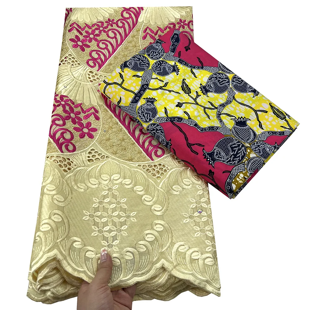 Новое поступление африканская швейцарская вуаль кружевная ткань 2 5 + 3 ярда