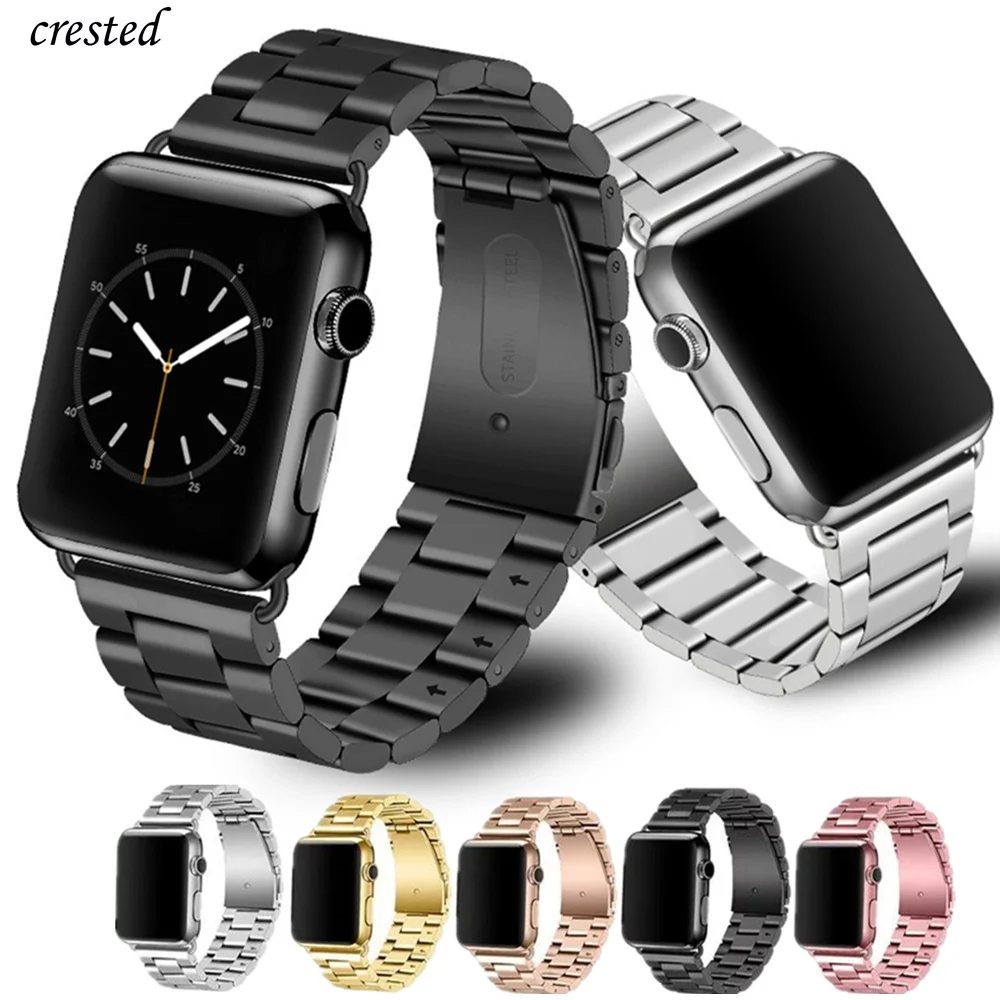 

Ремешок из нержавеющей стали для Apple watch band 44 мм 40 мм 45 мм 41 мм 42 мм 38 мм, металлический браслет для iWatch, Apple watch Series 5 4 3 SE 6 7