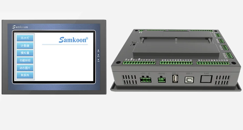 Фото 4,3-дюймовый HMI PLC контроллер «все в одном» GC-043-16M-C GC-043-16M2Al-C GC-043-16M4Al-C №2