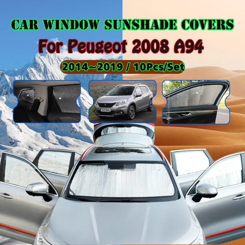 

For Peugeot 2008 A94 MK1 2014~2019 2015 Car Window Windshield Sunshade UV Protect Reflector Sun Shade Visor Auto Accessories