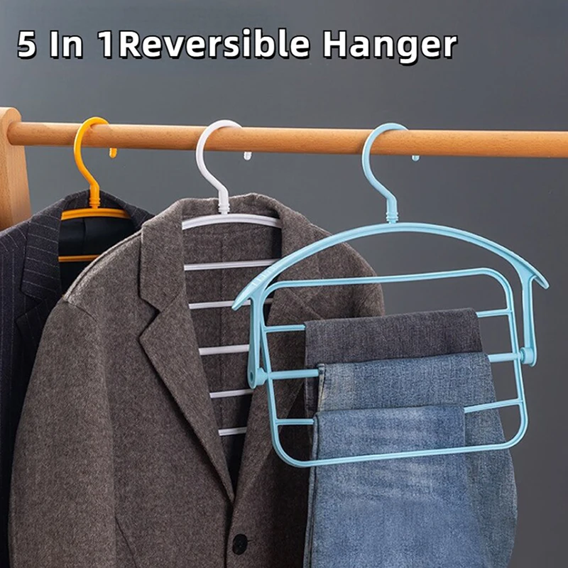 

MultiFunctional 4 Layers Reversible Magic Hanger Shoes Pants Quilts Non-slip Clothes Drying Rack Foldable Flip Clothes Hangers