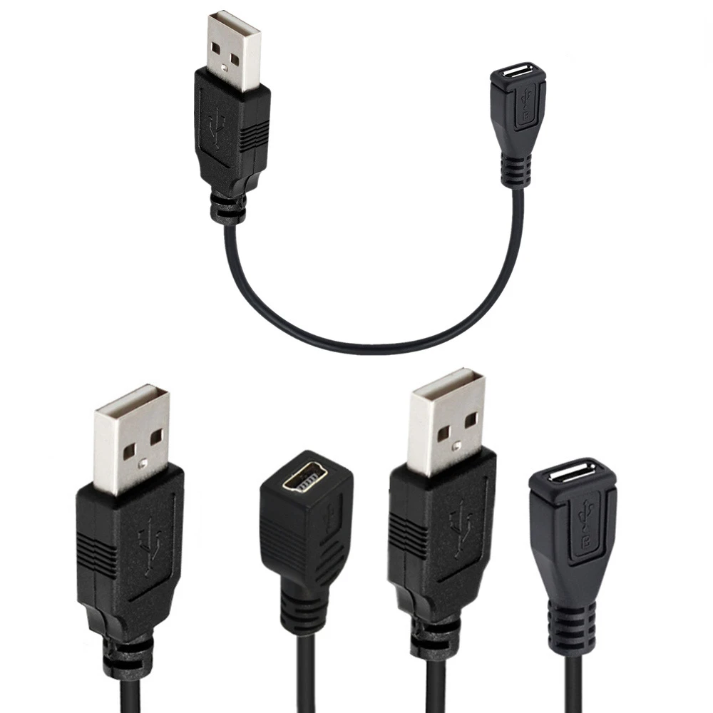 

micro 5P mini 5P Female USB 2.0 Hard Drive Digital Camera Phone Data Cable T-port V8V3