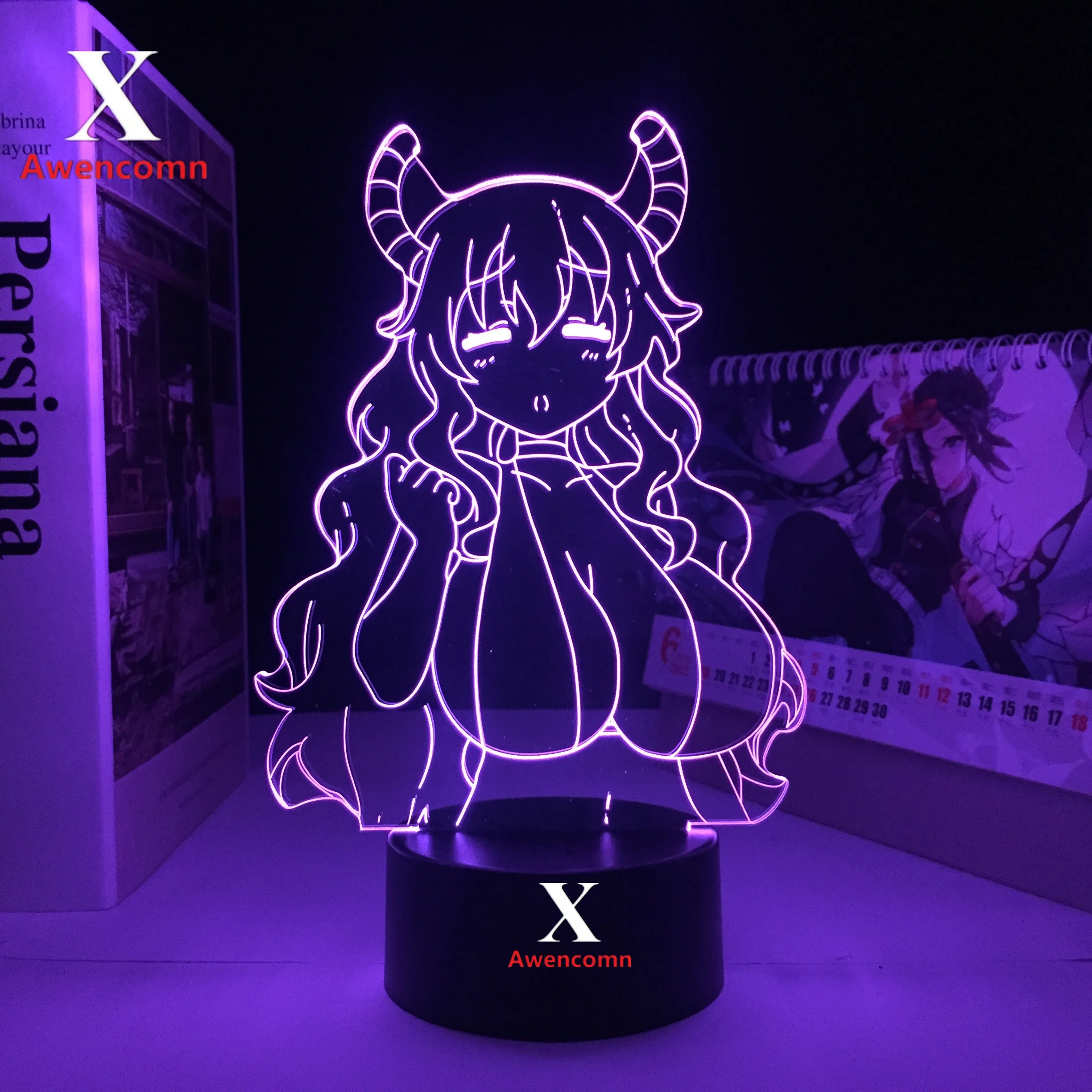 

Anime Figure Quetzalcoatl LED Night Light for Bedroom Decoration Birthday Gift Lamp Manga Miss Kobayashi's Dragon Maid Light