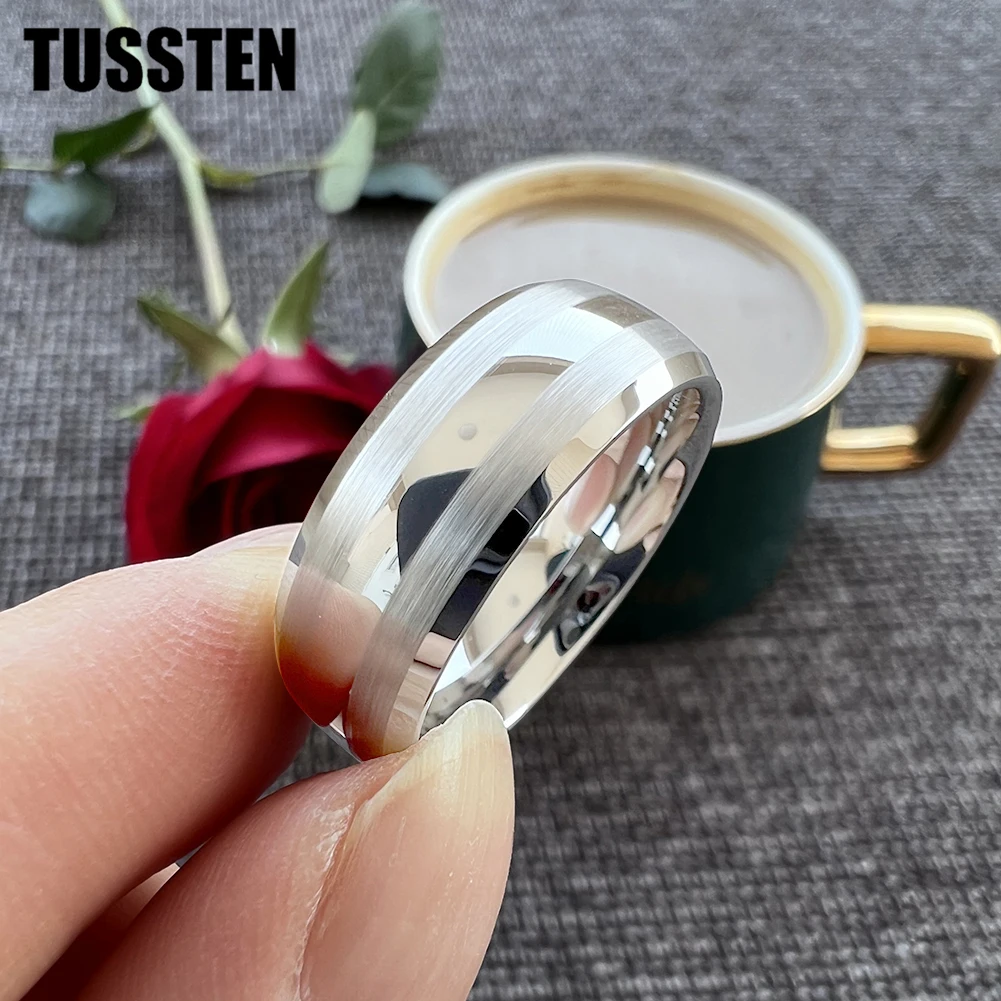 Кольцо из карбида вольфрама для мужчин и женщин 8 мм