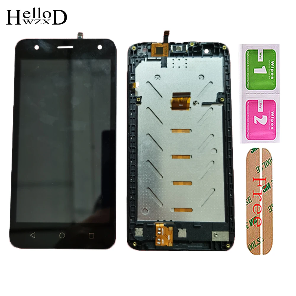 

For Micromax Q4002 BHARAT 4 LCD Display Screen Digtizer Assembly With Frame Replacement 3m stickers