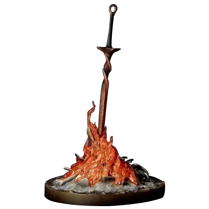 

23cm Dark Souls Action Figure Fire Glowing Sword Collection Model Toy for Friends Gift