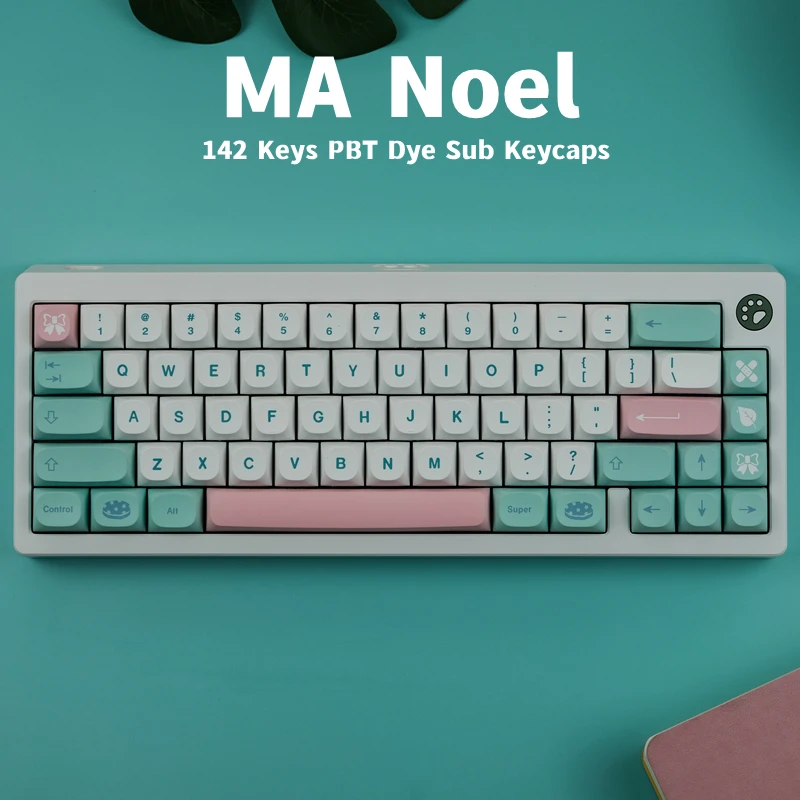 Enlarge 142 Keys MA Noel PBT Five-sided Dye Sublimation Keycaps English Keycap For Cherry Mx GMMK Pro Switch Mechanical Keyboard GK61