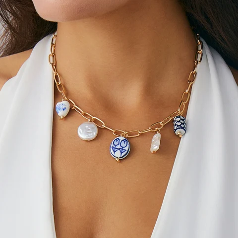 Цепочка YWZIXLN с подвеской из искусственного жемчуга