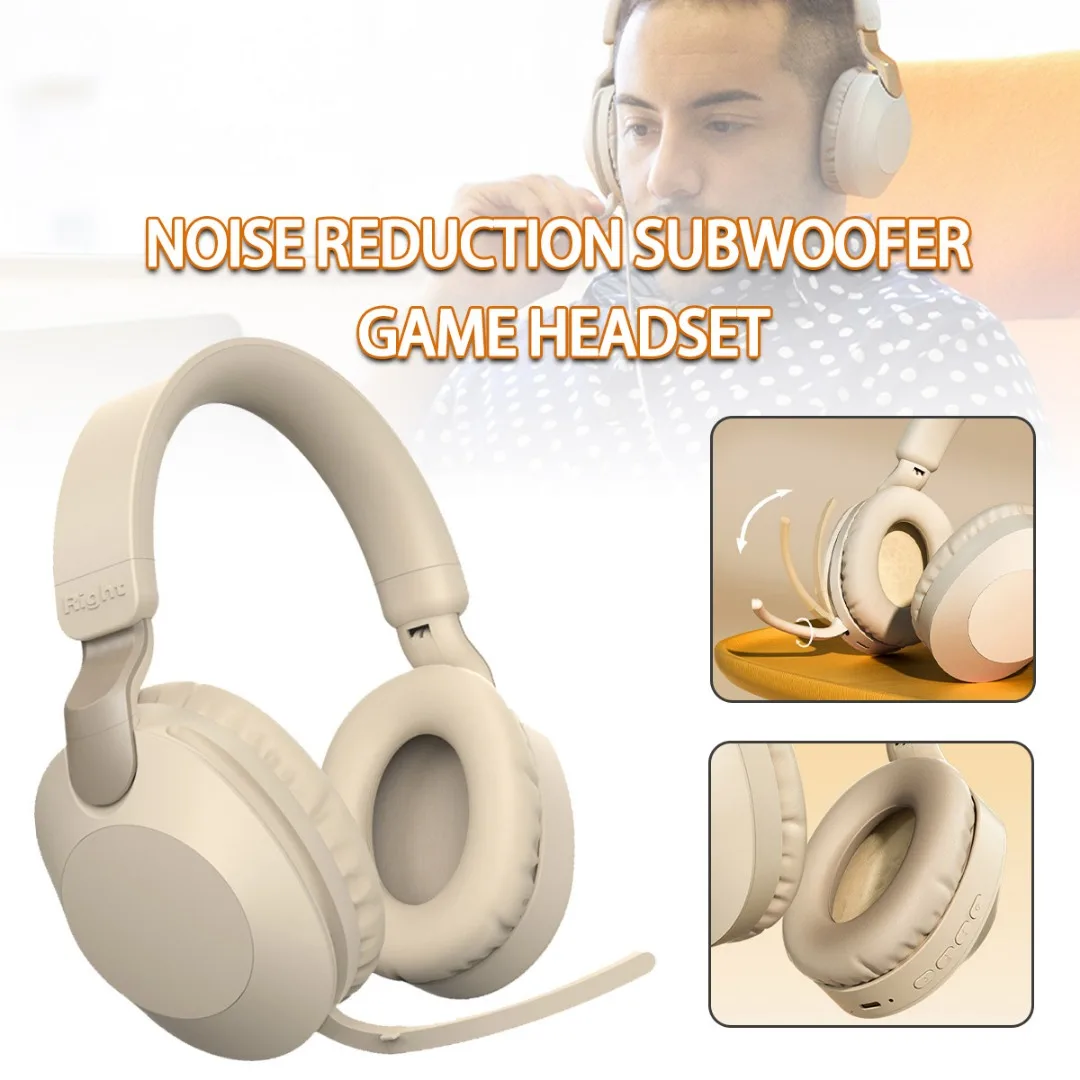 

1pcs MS-B2 Headworn Bluetooth-compatible Headset Noise Reduction Subwoofer Game Headset Traffic Headphone