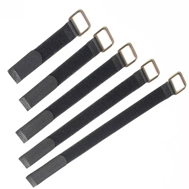 

5pcs/lot Magic Tape Sticks Cable Ties Model Straps Wire With Battery Stick Iron Buckle Belt Bundle Tie Hook Loop Fastener Tape