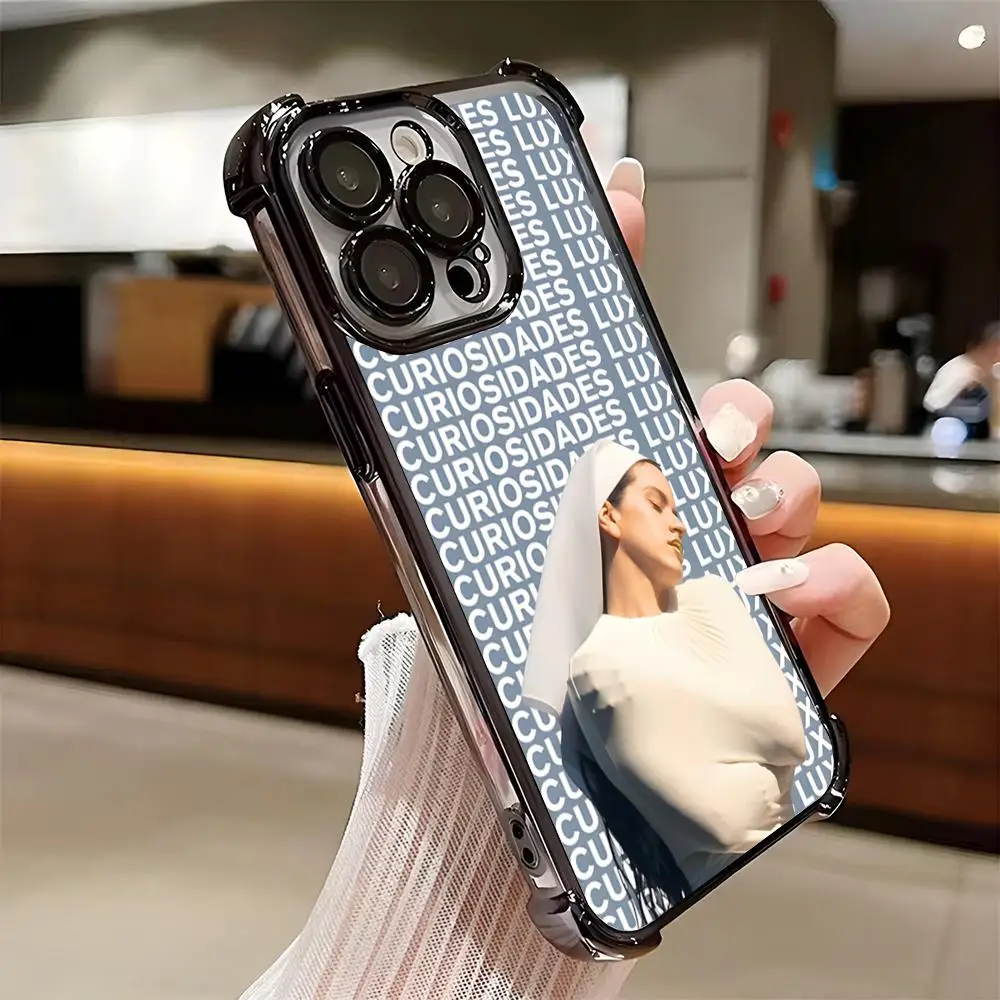 Фото Чехол для телефона Singer Rosalia Lux с покрытием для iPhone 17 Pro Max, 16E, 15, 14 Plus, 13, 12, 11 Air, противоударный, с воздушной подушкой, мягкий чехол №1