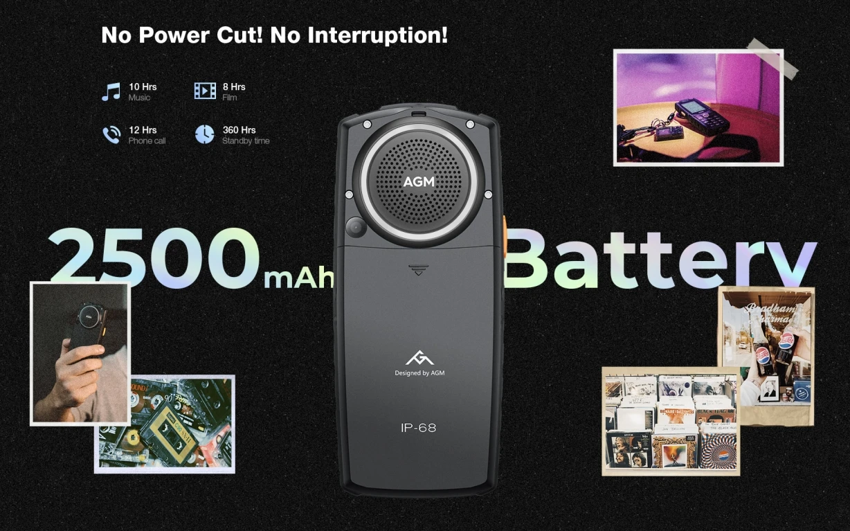 Мини-телефон Agm M6 Cpu T107 120 Гц 2 4 дюйма 4G кнопка вызова тройная защита 48 МБ ОЗУ 128 Мб