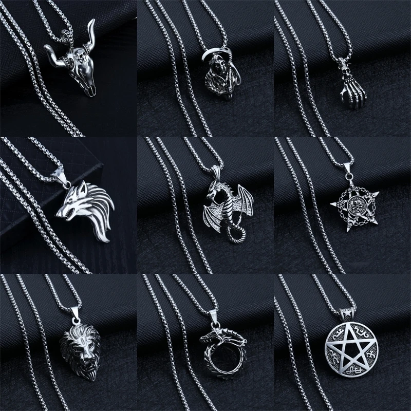 

Classic Stainless Steel Titanium Steel Pendant Necklace Personalized Fashion Boutique Versatile Men's and Women's Accessories