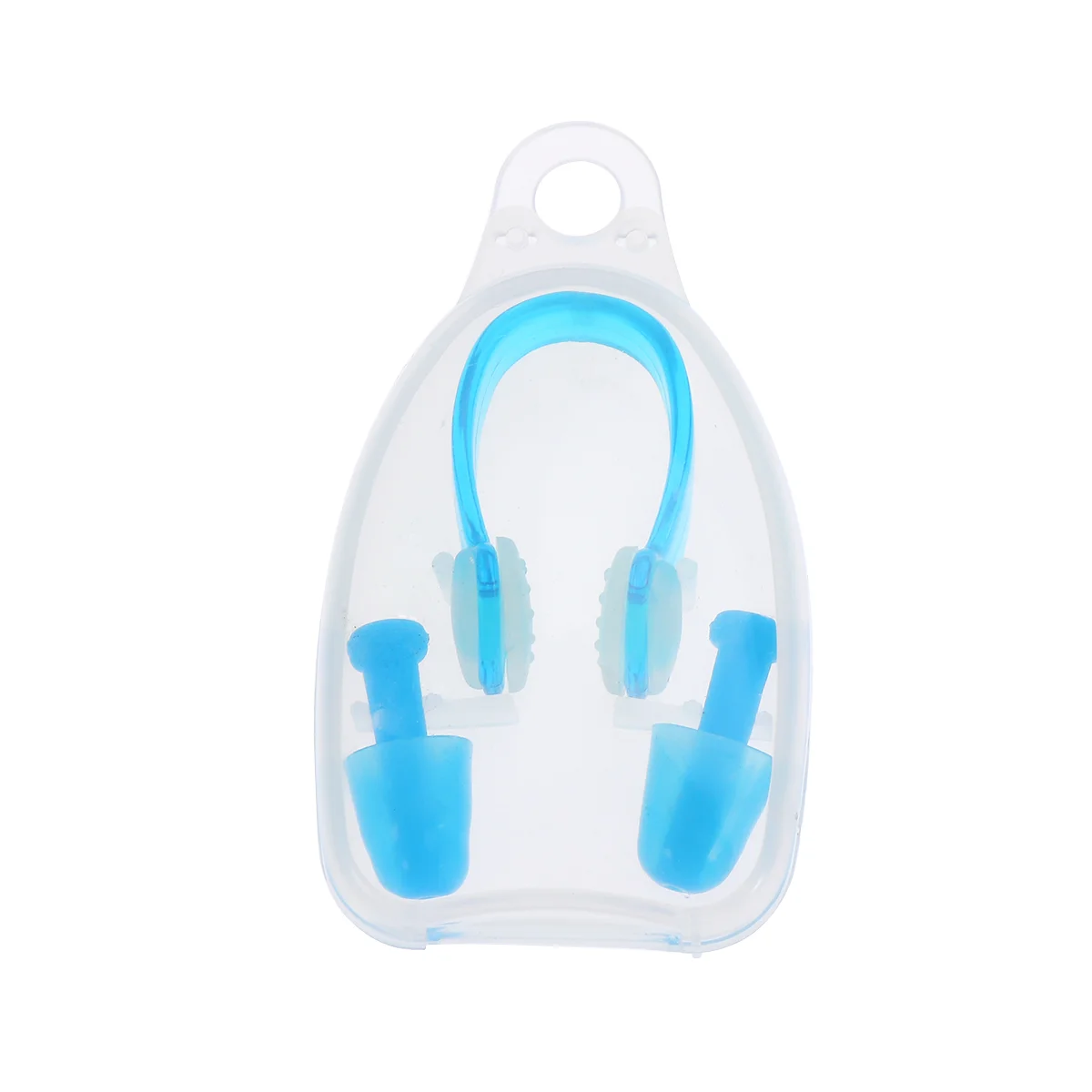 

Practical Waterproof Silica Gel Swimming Earplugs Nose Clip Ear Nose Protector Swimming Suit (Light Blue)