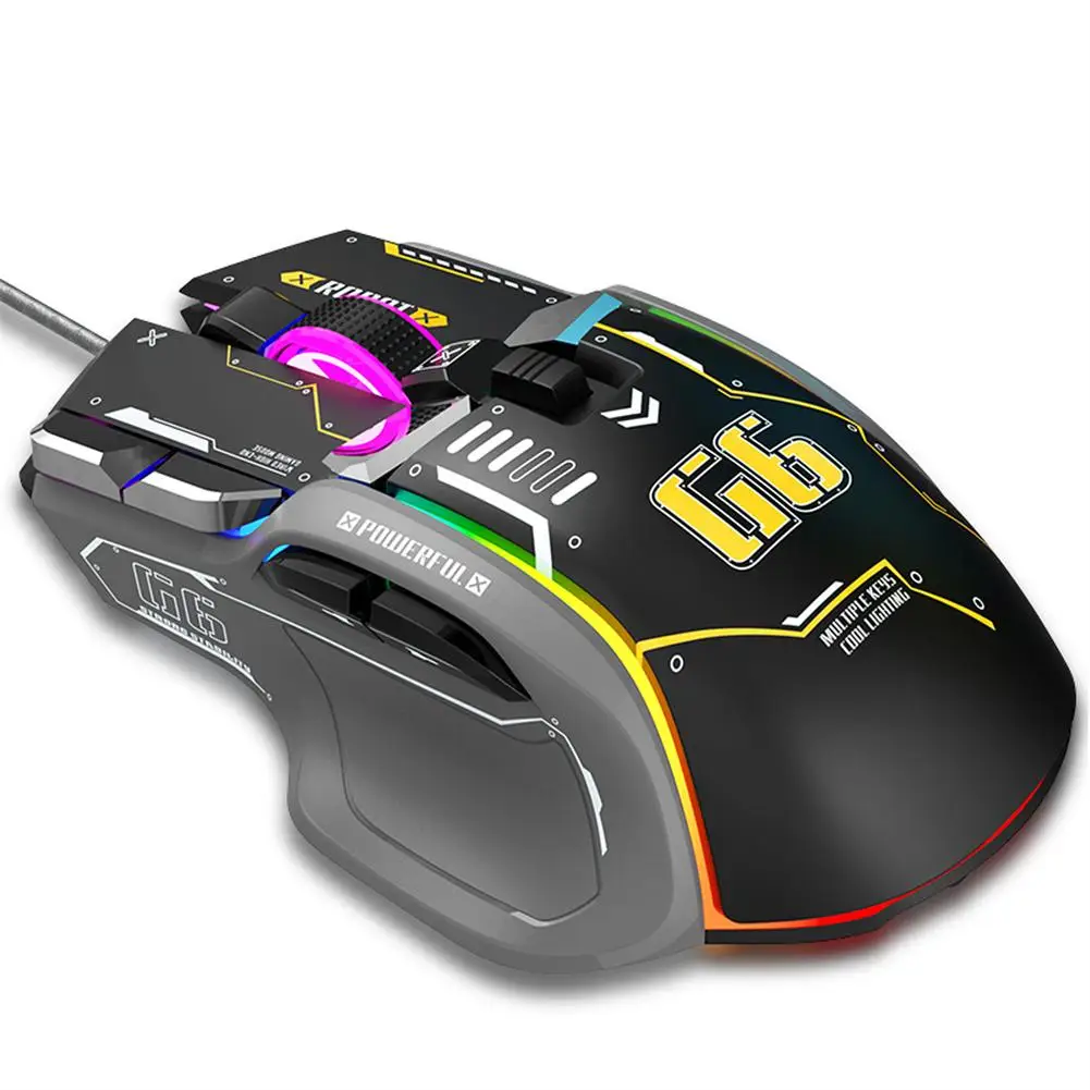

RGB Wired Gaming Mouse With 13 Lights RGB Backlit 12800 DPI Adjustable Gaming Mice For Laptop PC Gamer