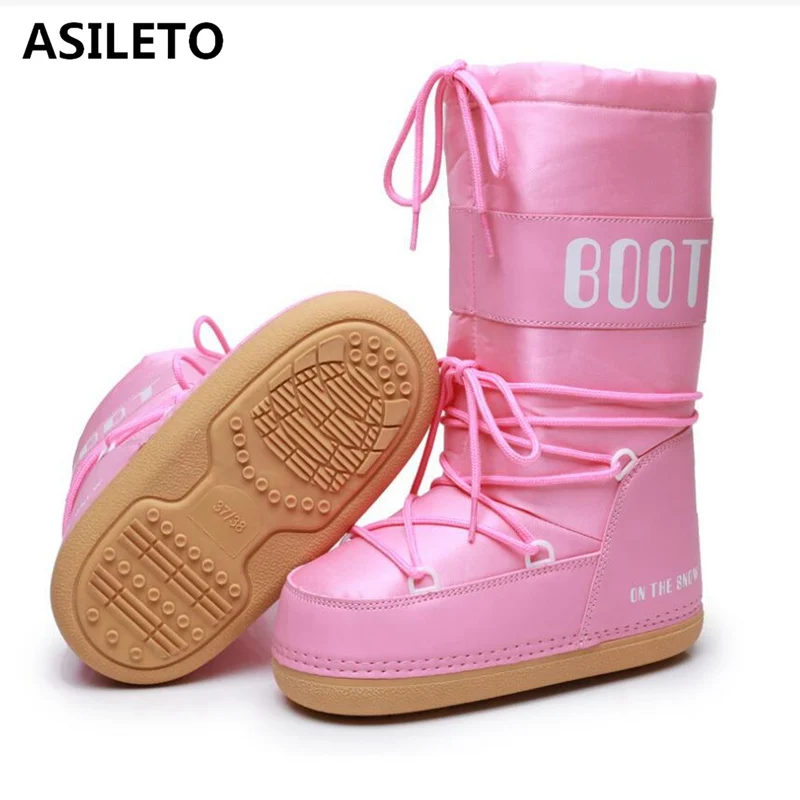 

2023 Brand New Waterproof Moon Boots Knee High Women Snow Winter Boots Removable Washable Fluffy Platform Heel Warm Cotton Shoes