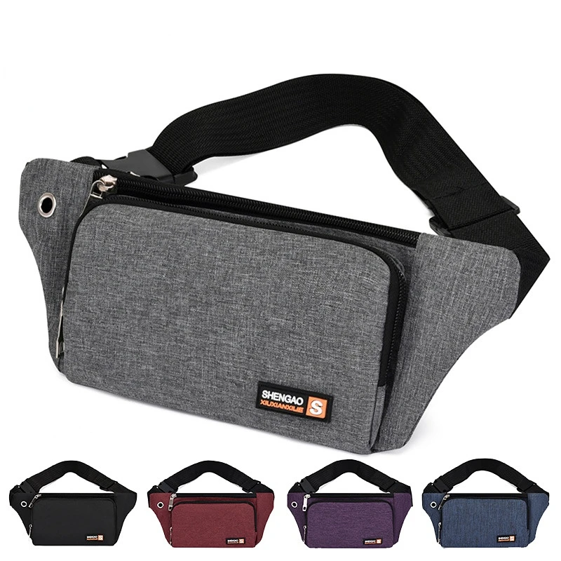 Поясная сумка для мужчин и женщин повседневный большой холщовый кошелек на ремне