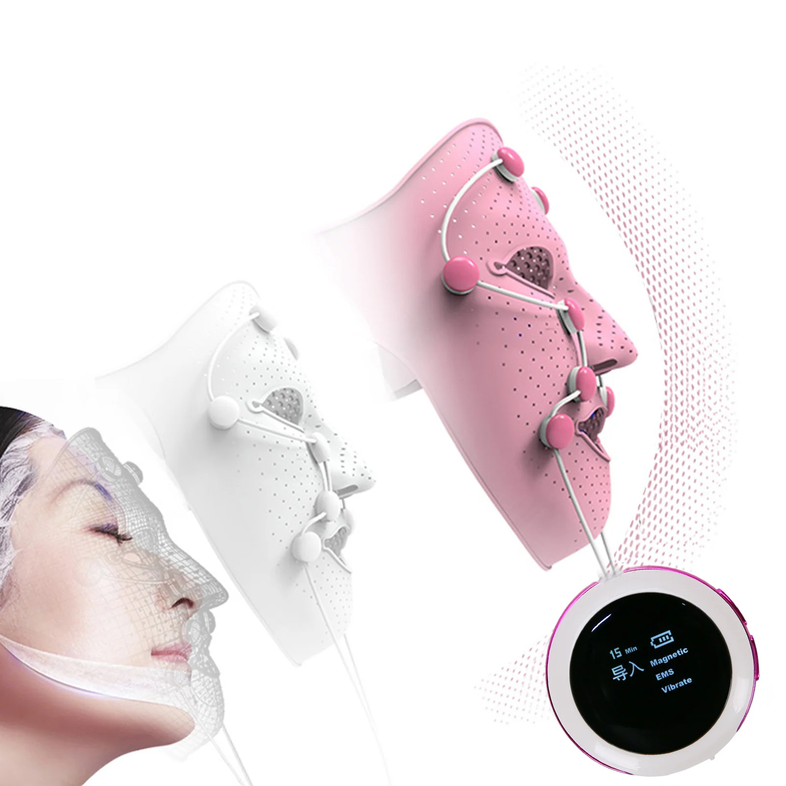 Электрический массажер для лица EMS V машина омоложения кожи маска массажная