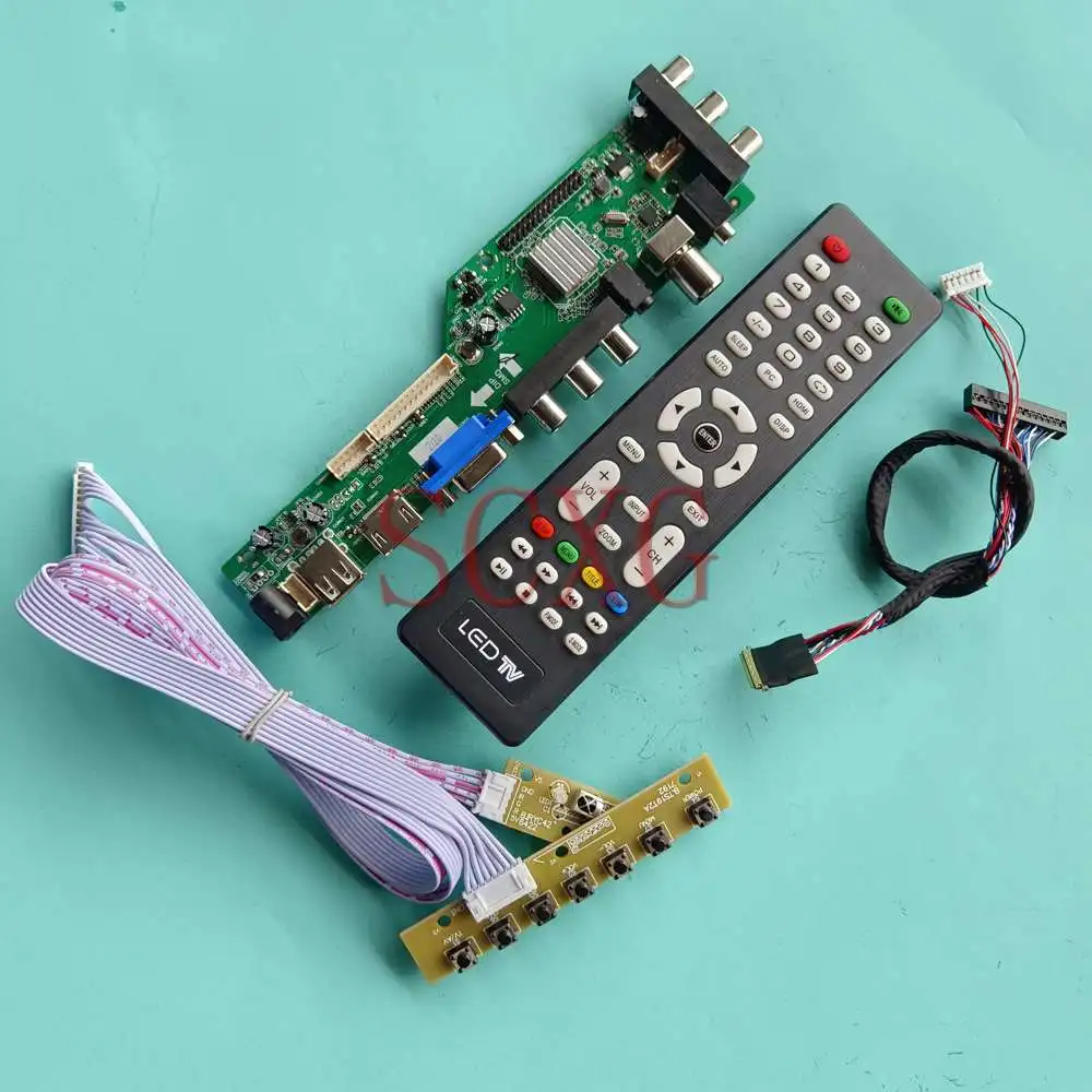 

LCD Controller Board DIY Kit Fit LP173WD1-TLG1 DVB Digital Signal HDMI-Compatible VGA AV USB Matrix 17.3" 1600 900 LVDS 40 Pin