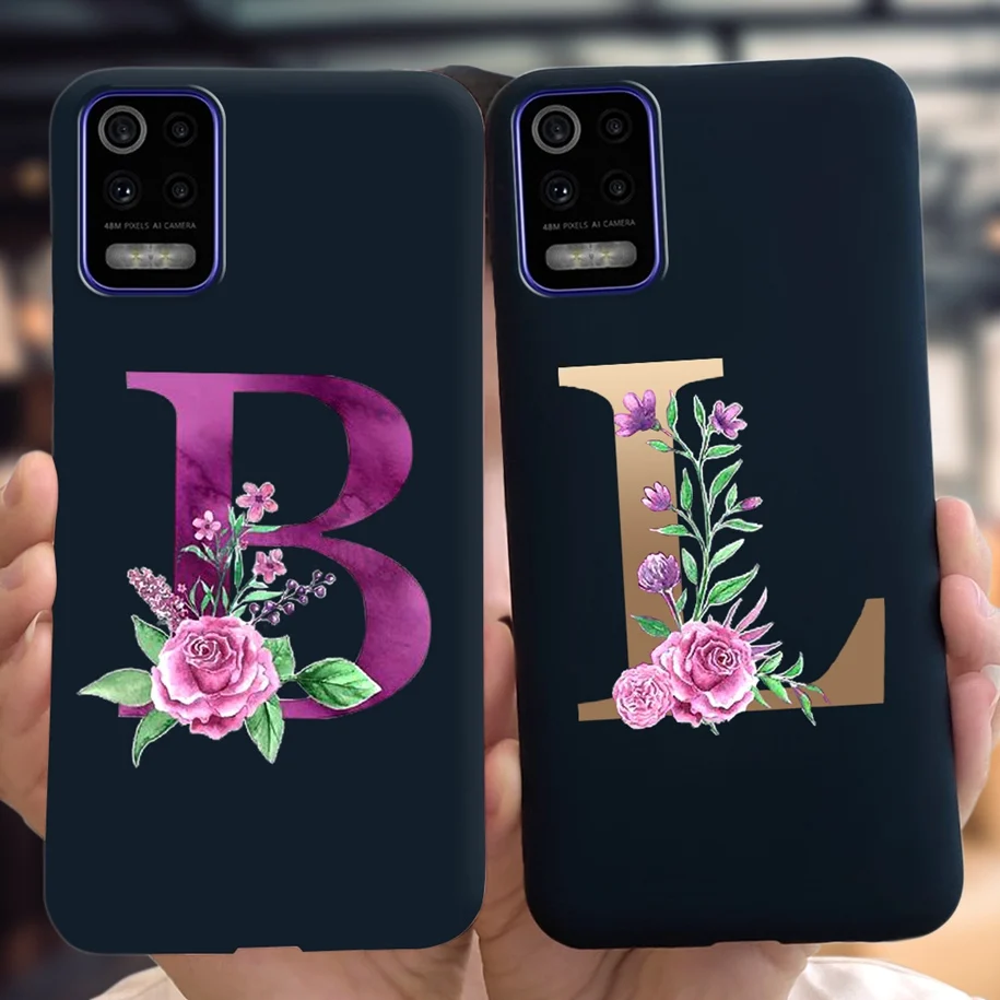 Мягкий силиконовый чехол для LG K22 K42 K52 K62, черный бампер с цветочными буквами для телефона LGK22 LMK200B LGK42 LMK420, новинка