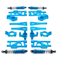 metal upgrade steering cup swing arm shock absorber 9 piece set for wltoys 104009 12401 12402 12403 12409 12404 rc car parts