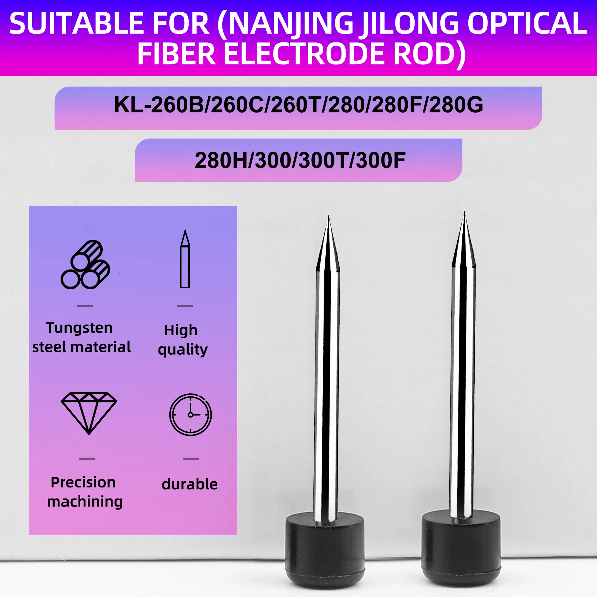 KELUSHI  Applicable to model (KL-280F/G /KL-280H  KL-300T/F  KL- 260B/C/T Splicer) Material Fiber Fusion Electrode Rod