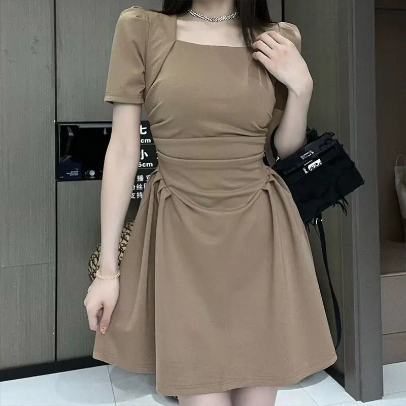 Summer women's 2023 new large size women's Korean version loose slim waist sweet and spicy style high-end royal sister dress