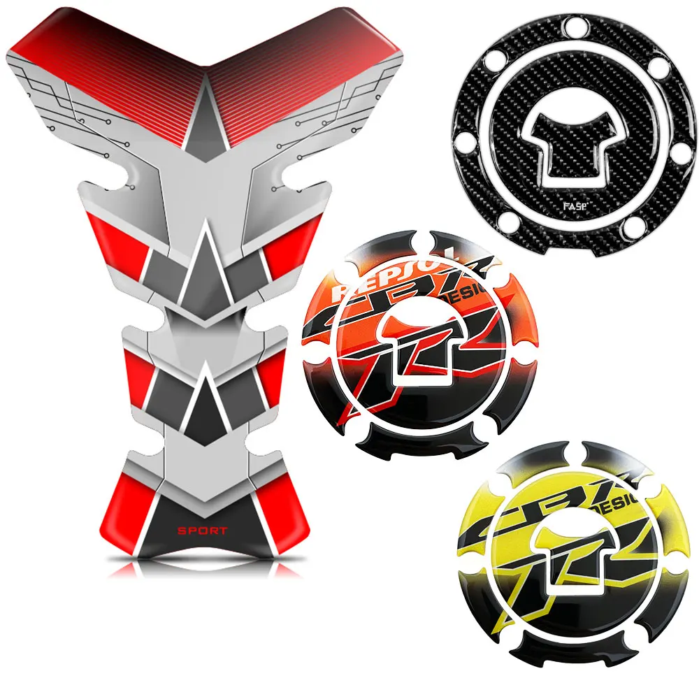 Для Honda CBR RVF VFR CB400 CB1300 CBR1000RR CBR600R 3D углеродное волокно мотоциклетные накладки на