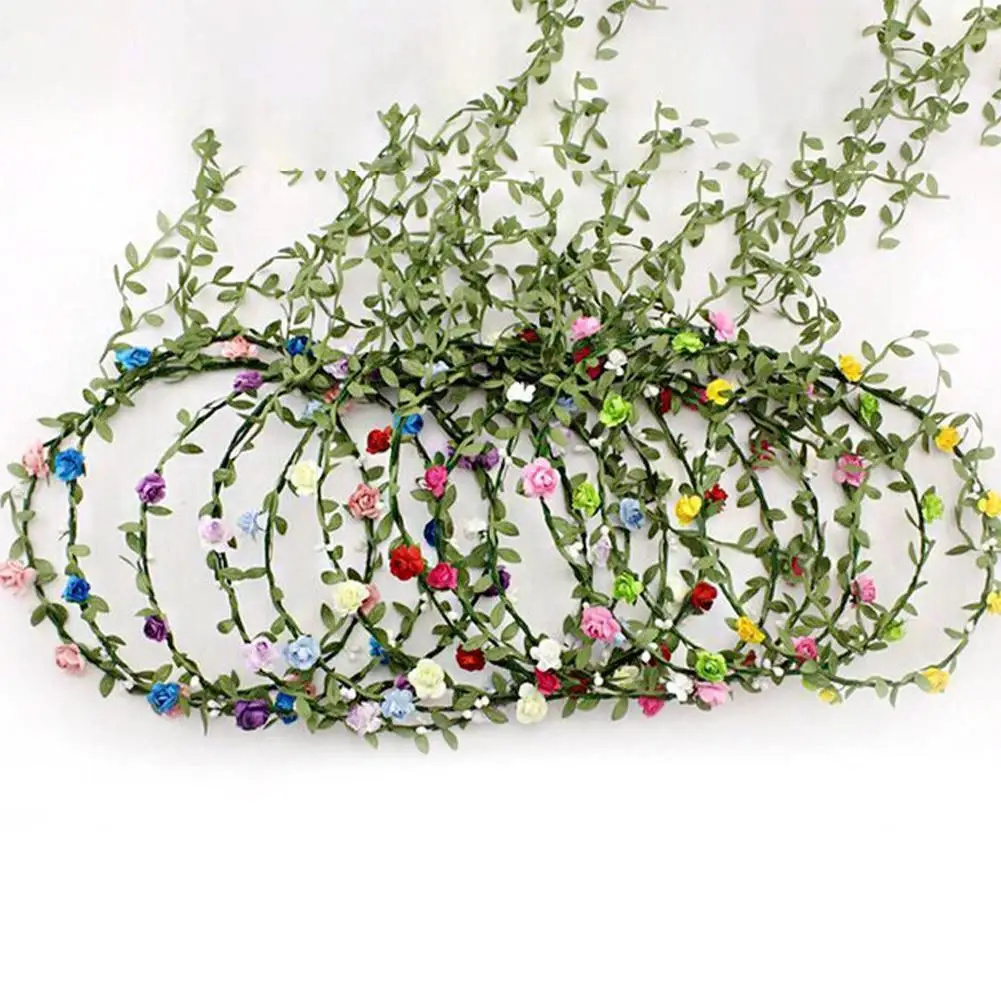 

5m Artificial Ivy Leaf Garland Plants Vine Fake Foliage Flowers Creeper Green Ivy Wreath Home Decor for Weddings, Parties V0N4