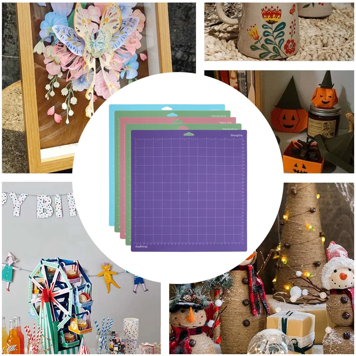 5 упаковок ковриков для резки Cricut Maker 3/Maker/Explore 3/Air 2/Air/One (12X12 дюймов) стеганые
