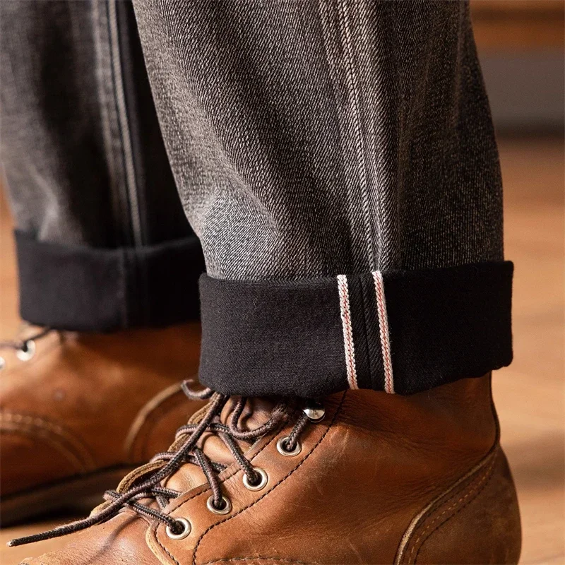 Мужские джинсы Red Tornado Dark Wash черные джинсовые брюки Selvage 12 5 унций прямые