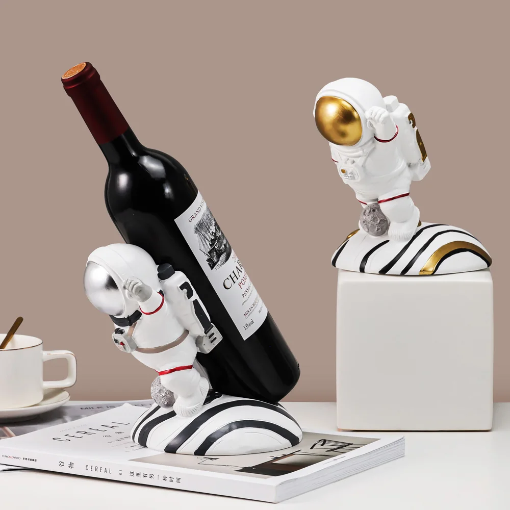 

Модный держатель для винной бутылки в виде астронавта из смолы, разделитель для шкафа/настольного декора, поделки и подарки, аксессуары для ...