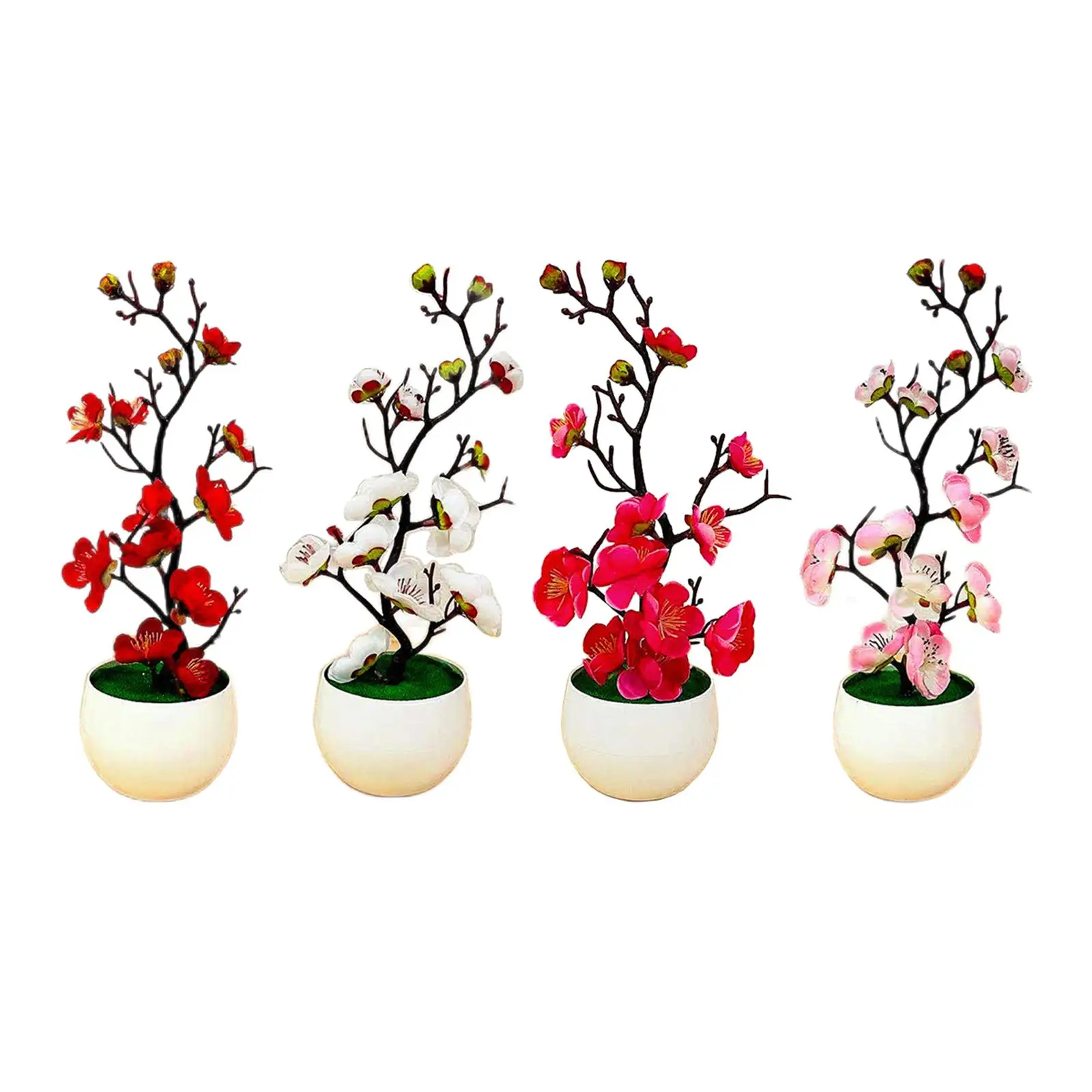 

Artificial Potted Flowers Simulation Flower with Vase for Party Farmhouse Office Ornaments
