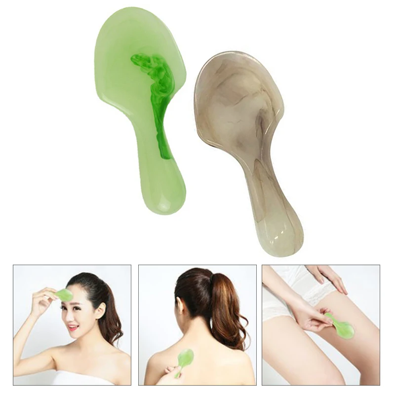 

1PC Natural Resin Gua sha Scraper Board Face Body Massager Meridian Shovel Muscle Relaxation