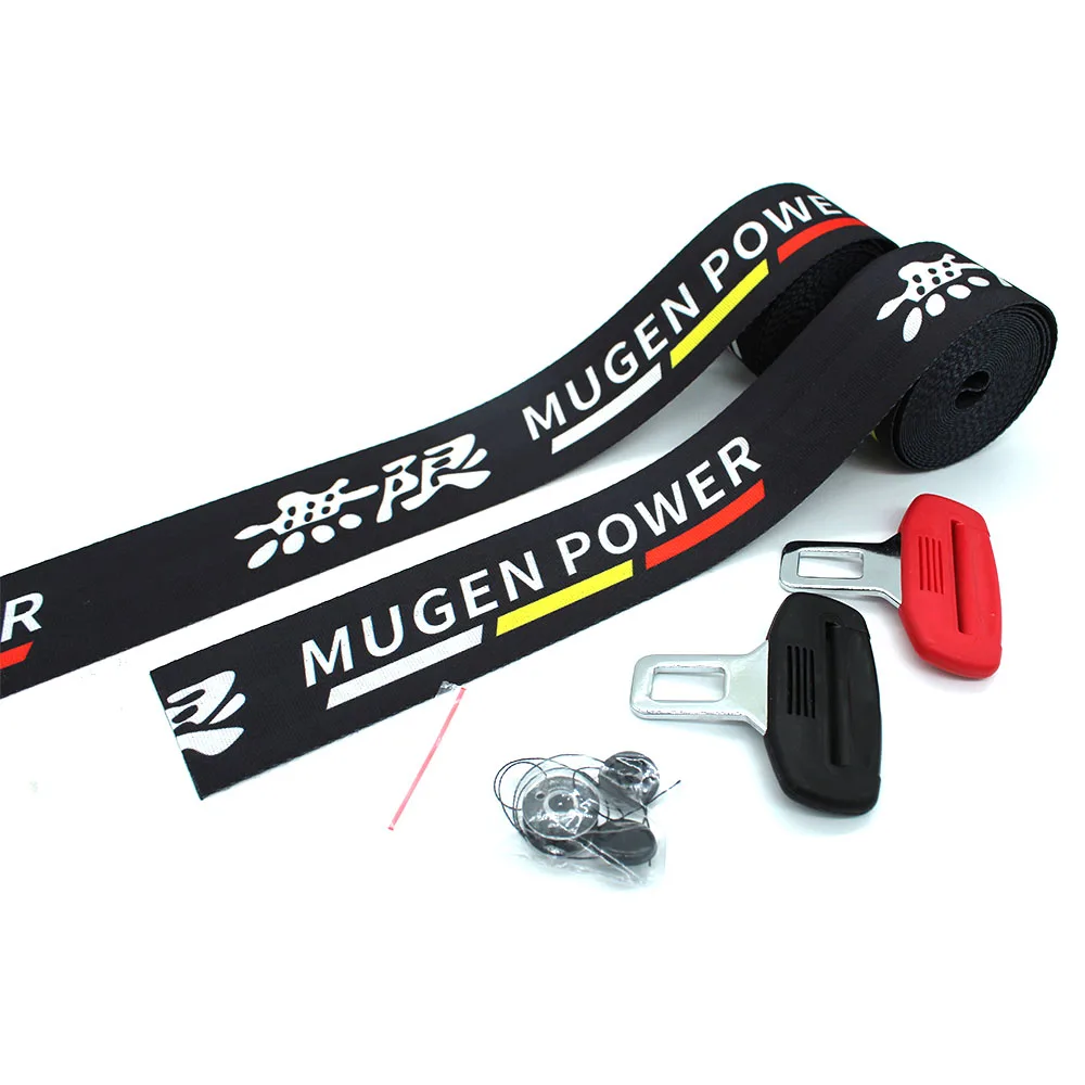 

FOR Mugen Racing 3.5M/roll Car Modified Seat Belt Webbing Car High-Strength Seat Safety Belts Accessories For universal