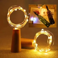 led wine bottle lights 2m 20leds cork shaped copper wire string lights colorful for party wedding christmas holiday decoration