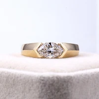 Lab Diamond Ring  1CT Marquise Stone Solid 18K Gold  Lady Jewelry Girl MSR-1080 1