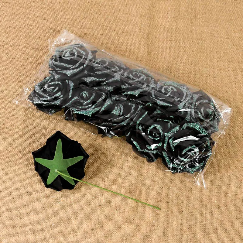 Блестящие искусственные розы 10/20 шт.