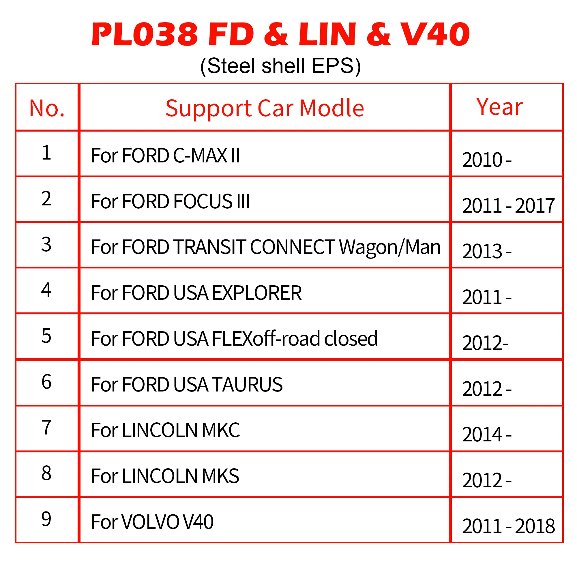 Фото Тестер электродвигателя рулевого управления EPS WOYO PL038 для Ford Focus, Kuga, Explorer, Lincoln, Volvo V40 с железным корпусом №2