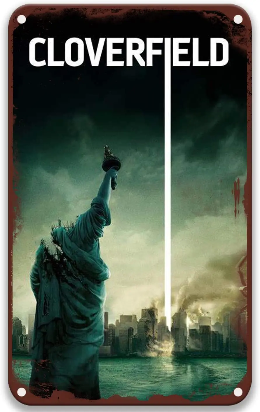 

Оловянные знаки из фильма sfasf Cloverfield (2008), винтажные фильмы, современное настенное украшение для аквариума, бара, гаража, украшение для дома н...