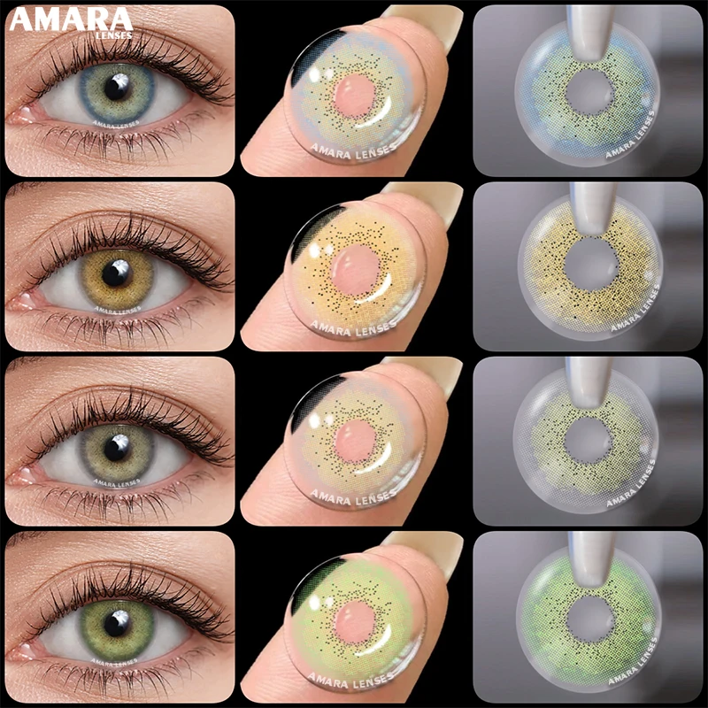 

Цветные линзы AMARA ed Eyes, 1 пара контактных линз OCEAN Color ed для красоты глаз, контактные линзы, косметические цветные линзы для глаз, макияж глаз