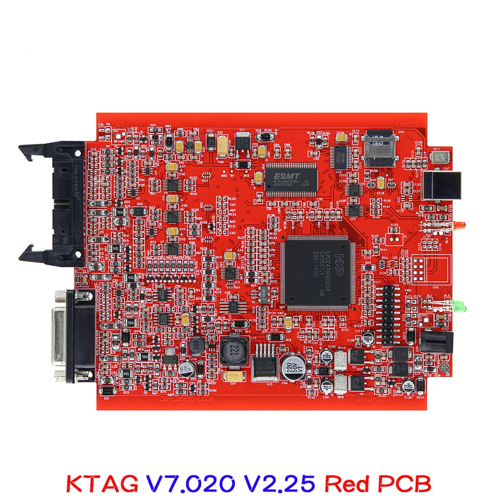 Программатор KTAG V7.020 V2.25 Red PCB красная Европейская версия ECU неограниченные точки