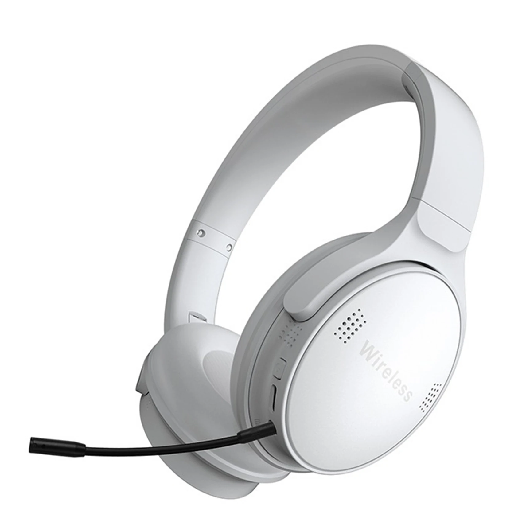 

Bluetooth 5,0 наушники с микрофоном, накладные беспроводные наушники, для игровой консоли Ps4, компьютера (серебристый)