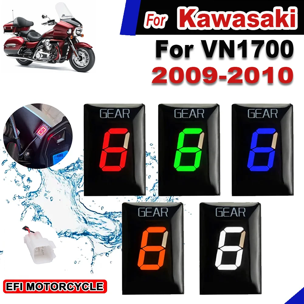 

Motorcycle For Kawasak VN1700 VN 1700 2009 2010 Accessories LED 1-6 Gear Display Indicator Speed Instrument Meter